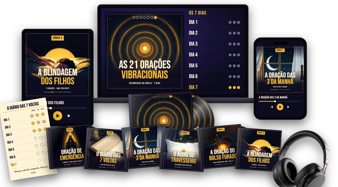 As 21 Orações Vibracionais com os bônus, no computador, no celular e em CD